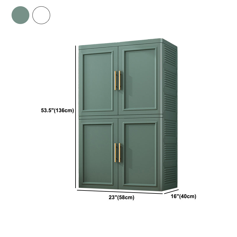 Plastic Matte Finish Storage Cabinet Contemporary Hinged Door Cabinet