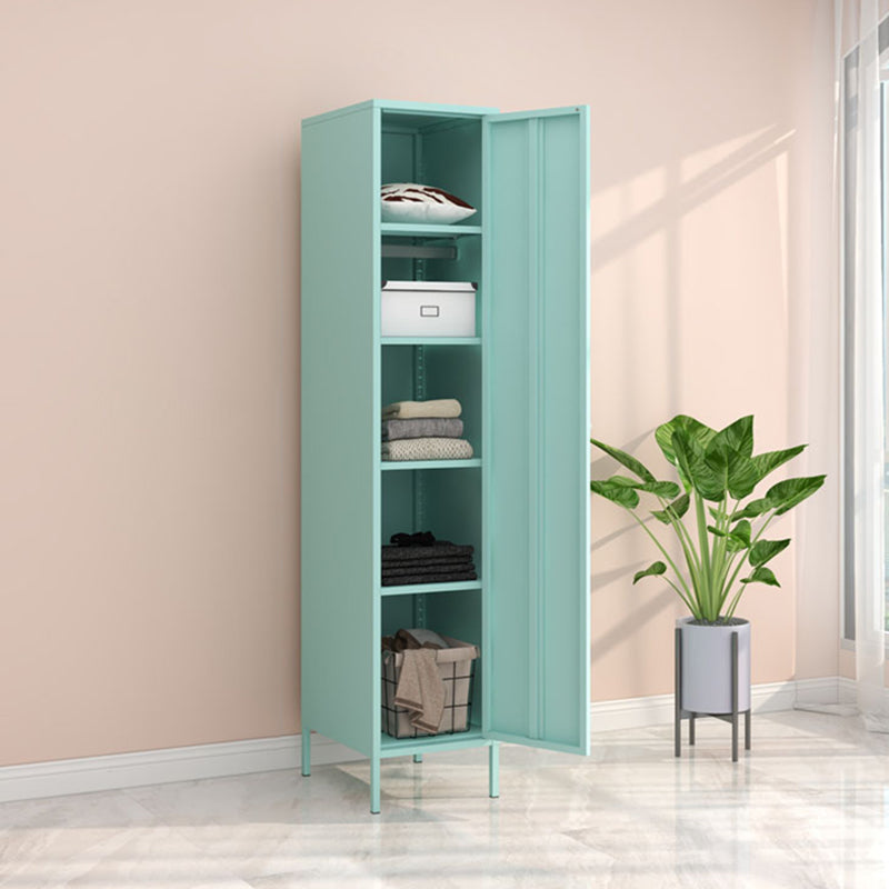 Steel Storage Cabinet Contemporary Non-Hanging Armoire for Home