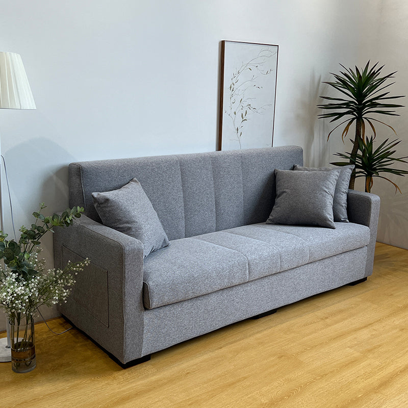 Living Room Contemporary Biscuit Back Square Arm Stationary Sofa