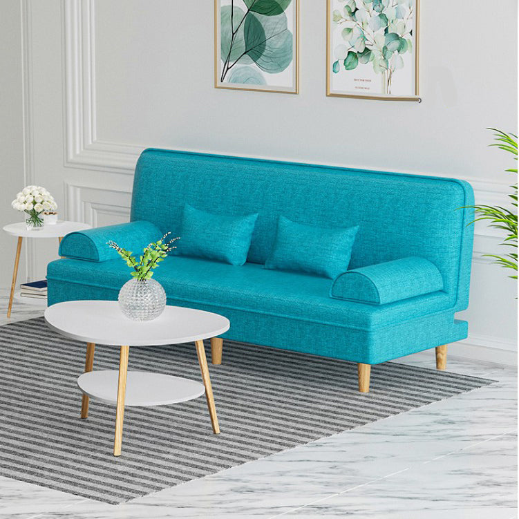 Linen Contemporary Armless Adjustable Sofa Convertible Sofa for Living Room, Apartment