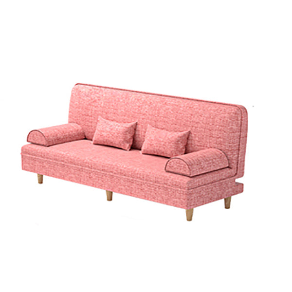 Linen Contemporary Armless Adjustable Sofa Convertible Sofa for Living Room, Apartment
