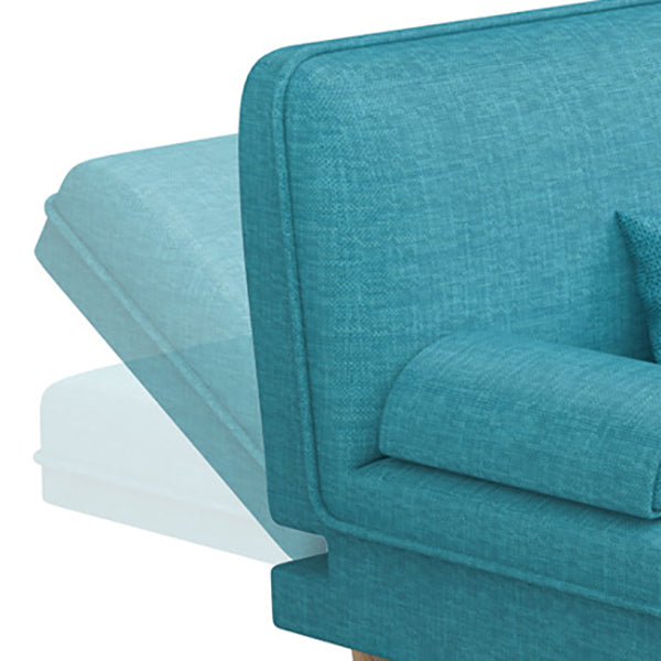 Linen Contemporary Armless Adjustable Sofa Convertible Sofa for Living Room, Apartment