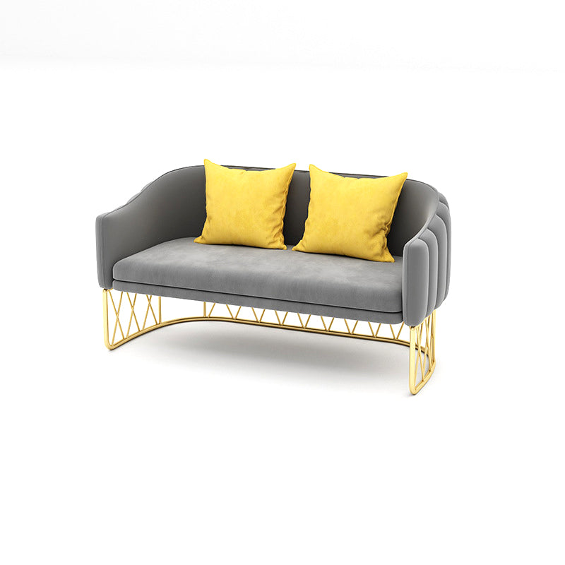 Tight Back Velvet Sofa with Pillows for Apartment 25.59" Wide