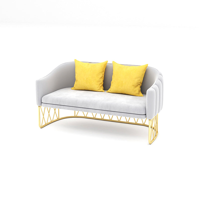 Tight Back Velvet Sofa with Pillows for Apartment 25.59" Wide