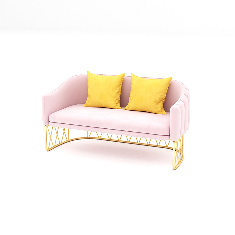 Tight Back Velvet Sofa with Pillows for Apartment 25.59" Wide