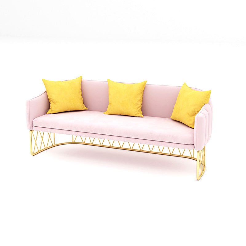 Tight Back Velvet Sofa with Pillows for Apartment 25.59" Wide