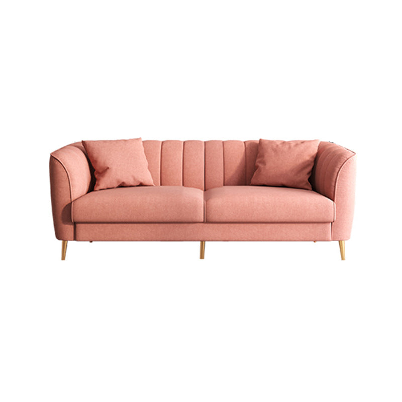 29.53"H Pink Upholstery Sofa with Sewn Pillow Back for Living Room