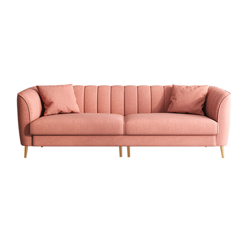 29.53"H Pink Upholstery Sofa with Sewn Pillow Back for Living Room