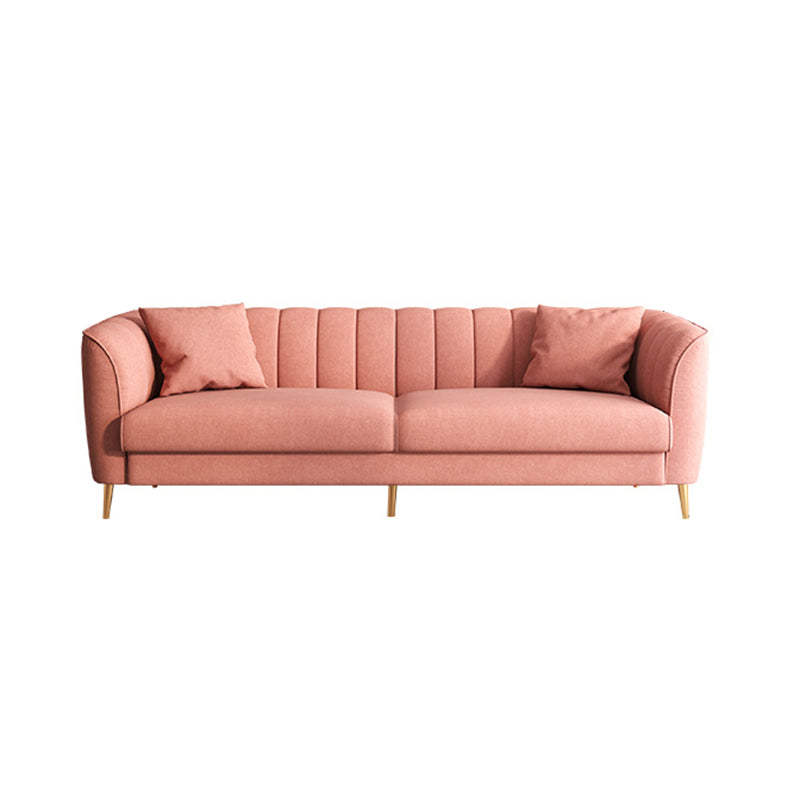 29.53"H Pink Upholstery Sofa with Sewn Pillow Back for Living Room