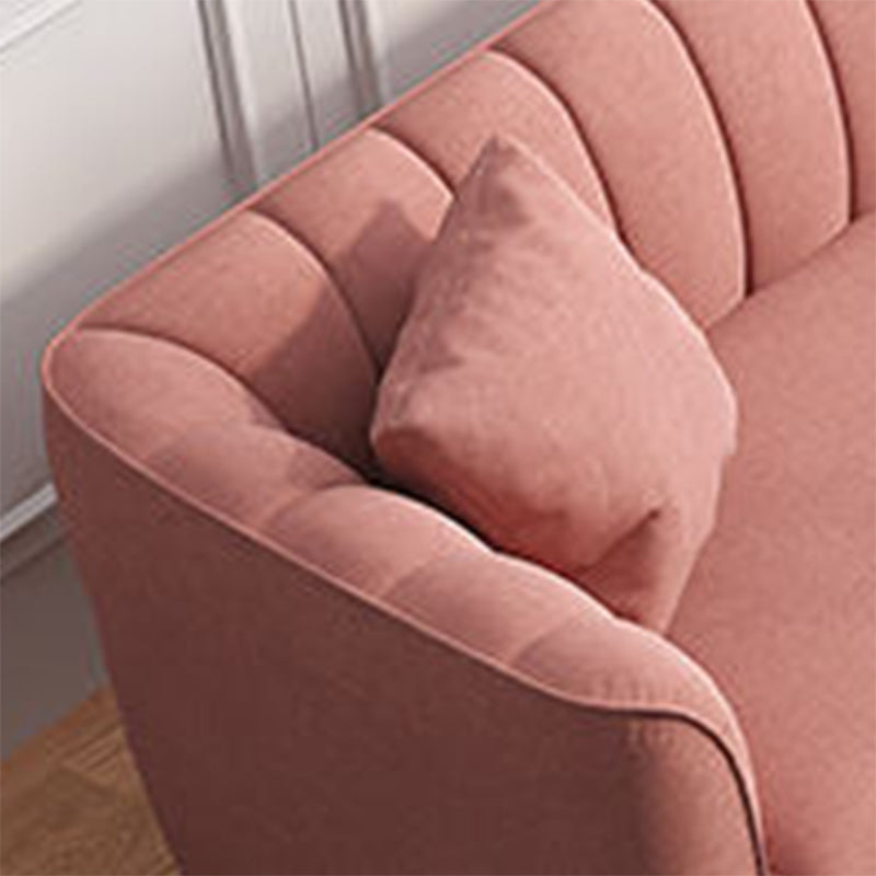 29.53"H Pink Upholstery Sofa with Sewn Pillow Back for Living Room