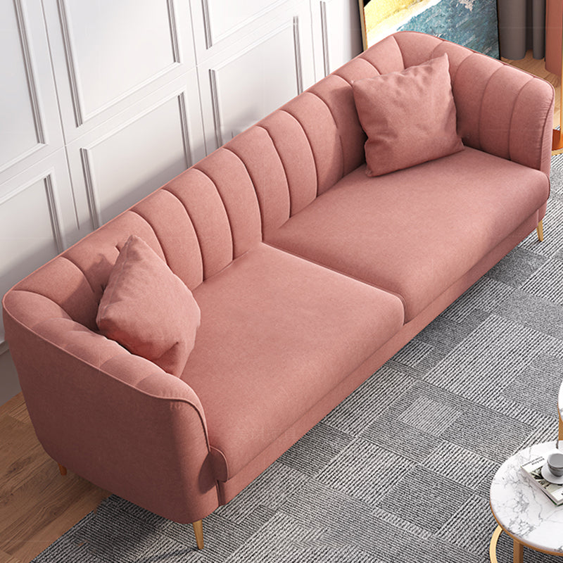29.53"H Pink Upholstery Sofa with Sewn Pillow Back for Living Room