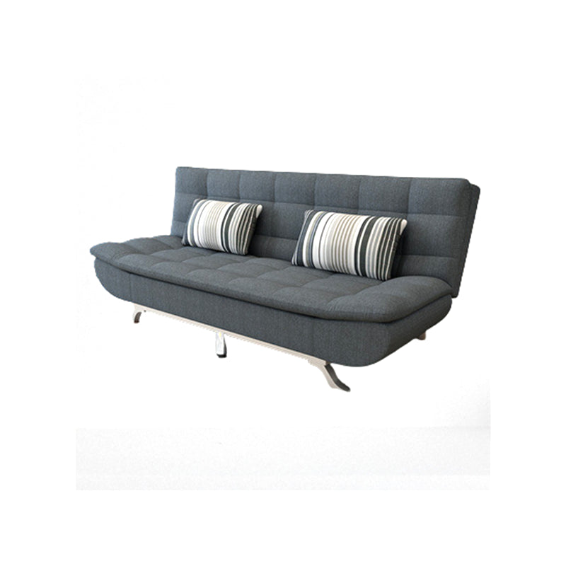 Contemporary Faux Leather and Cotton Blend Convertible Sofa Bed