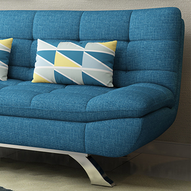 Contemporary Faux Leather and Cotton Blend Convertible Sofa Bed