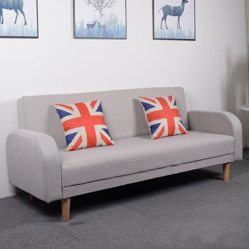 Linen Contemporary Square Arm Sofa Convertible Sofa for Living Room, Bonus Room