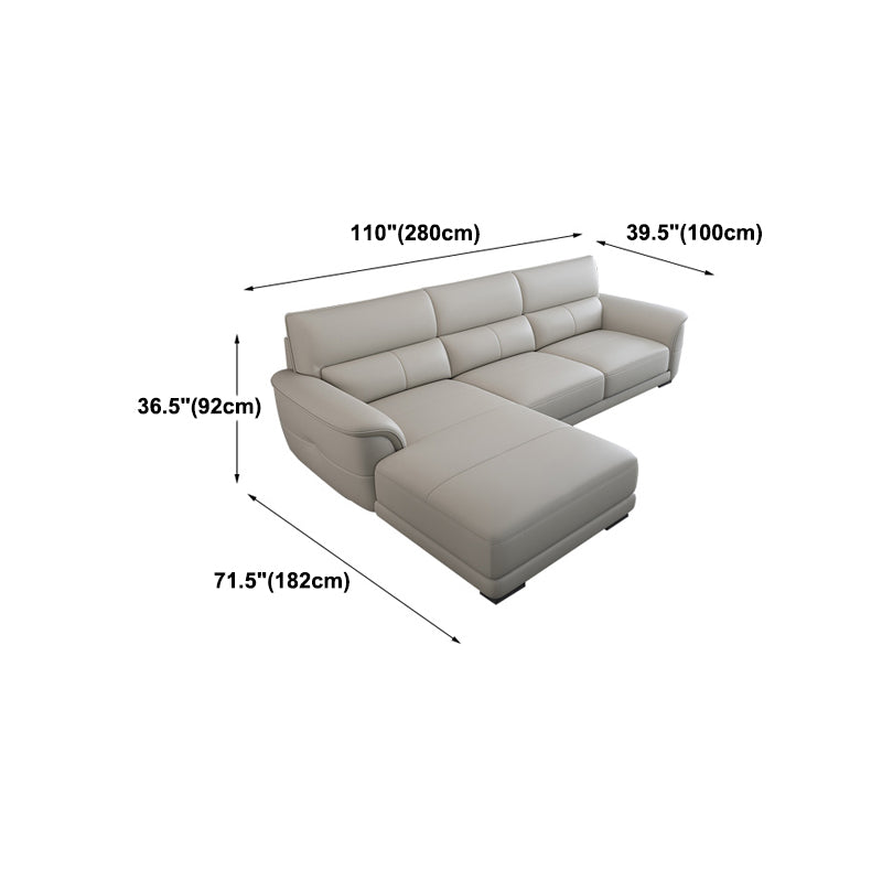 Nordic Style Leather Upholstery Sofa Bed with Inverted Armrest Cushioning