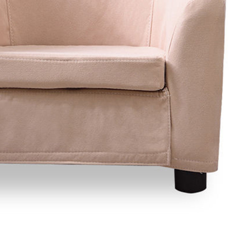 19.29" W x 17.71" D x 17.32" H Cotton Blend Accent Armchair with Basic Four Legs