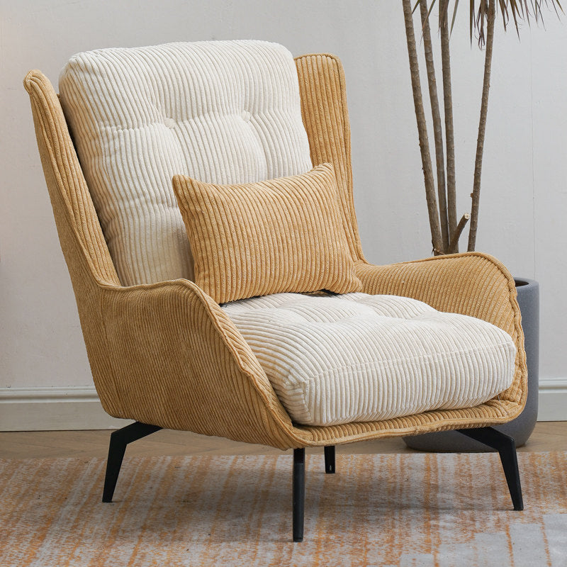 Corduroy Chair  30.70" L x 37.00" W x 46.45" H Tufted Cushions Chair