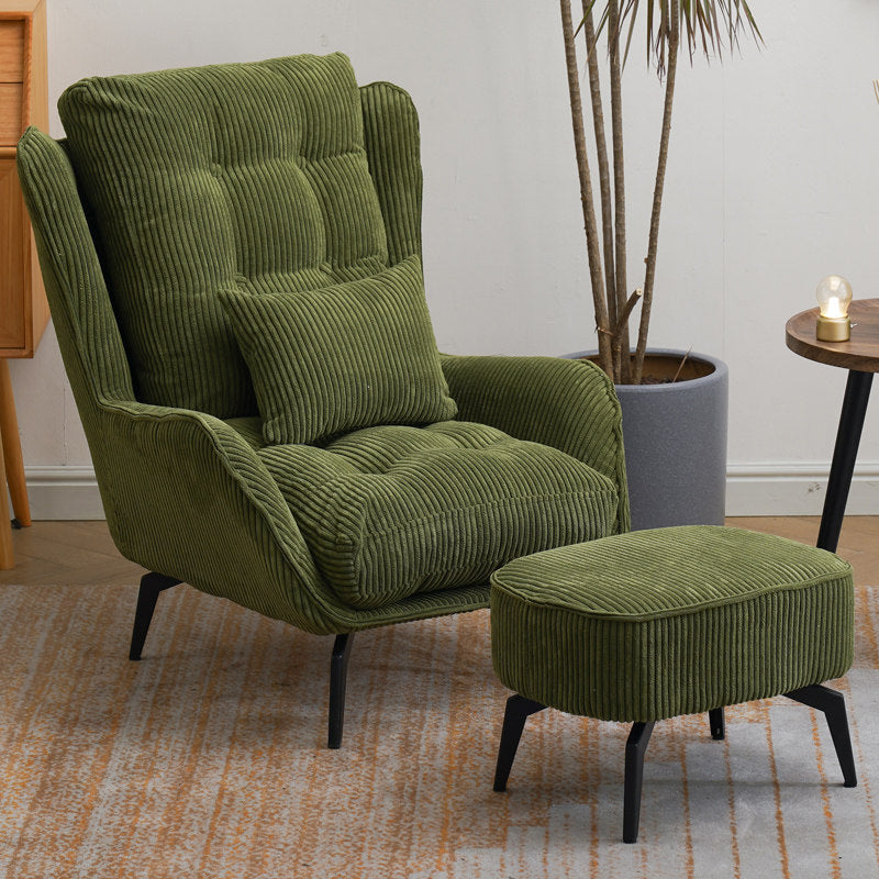 Corduroy Chair  30.70" L x 37.00" W x 46.45" H Tufted Cushions Chair