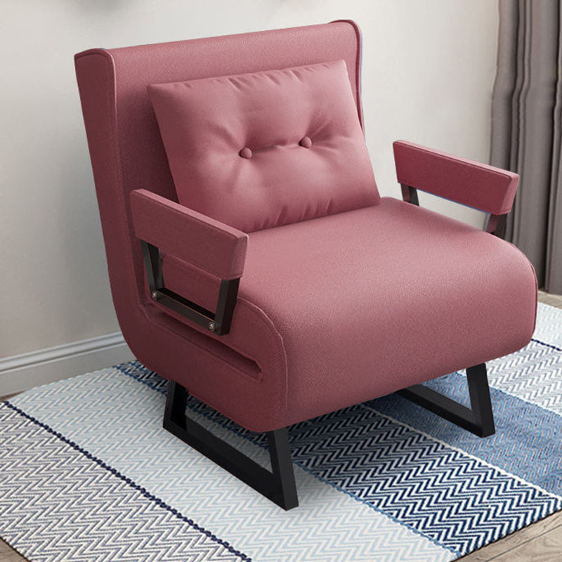 Faux Leather Chair Convertible Arms Included Chair for Living Room and Apartment