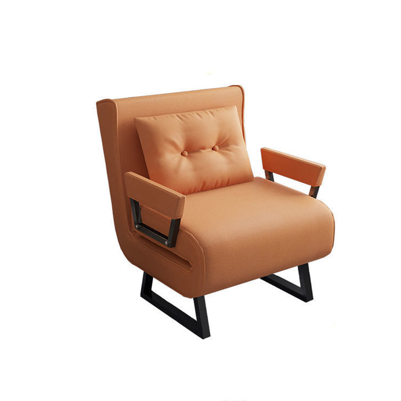 Faux Leather Chair Convertible Arms Included Chair for Living Room and Apartment