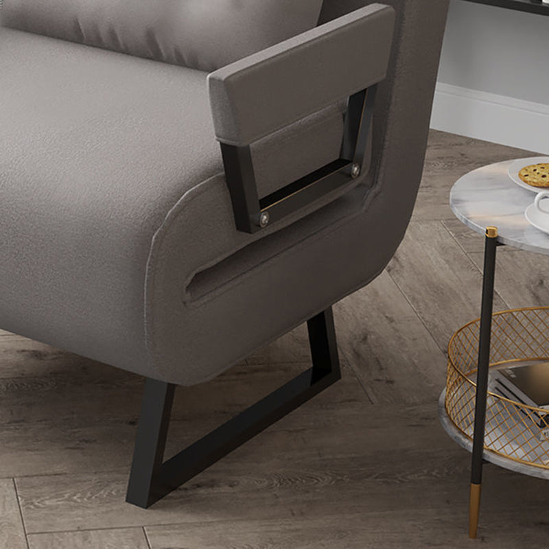 Faux Leather Chair Convertible Arms Included Chair for Living Room and Apartment