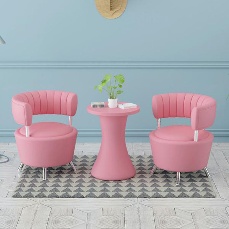 Faux Leather  Chair 25.19" L x 23.22" W x 27.55" H Armless Chair