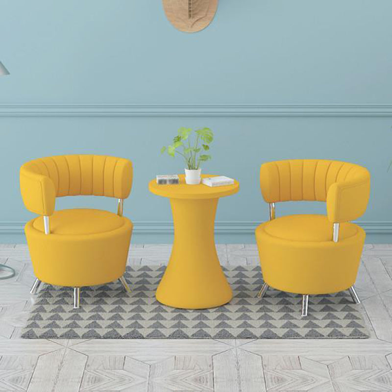 Faux Leather  Chair 25.19" L x 23.22" W x 27.55" H Armless Chair