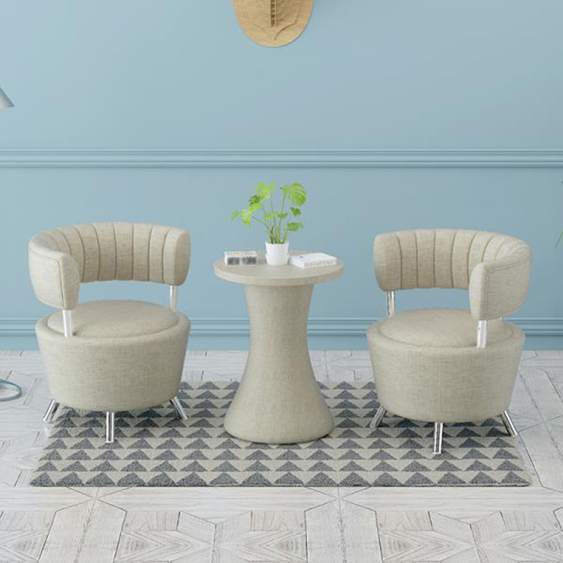 Faux Leather  Chair 25.19" L x 23.22" W x 27.55" H Armless Chair