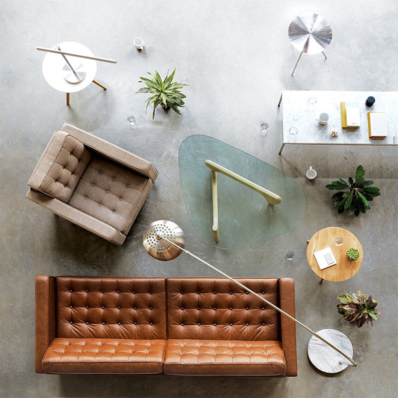 Triangle Glass Coffee Table Modern Minimalist Coffee Table for Living Room