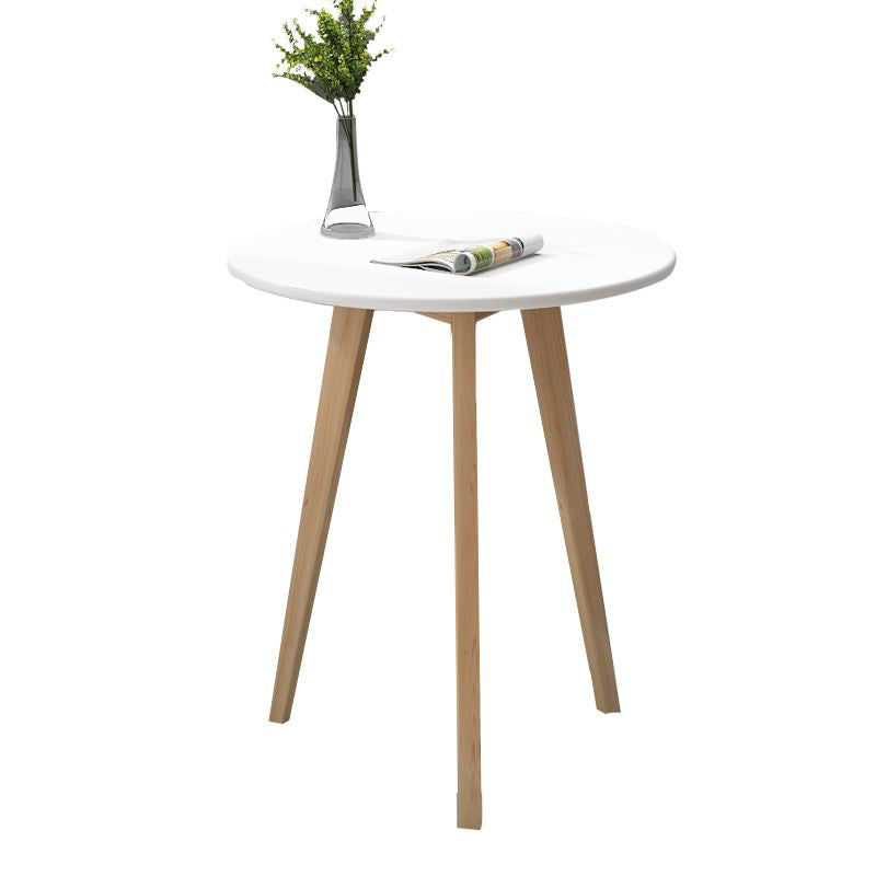 Modern Style Round Wooden Coffee Table 3 Legs Cocktail Table