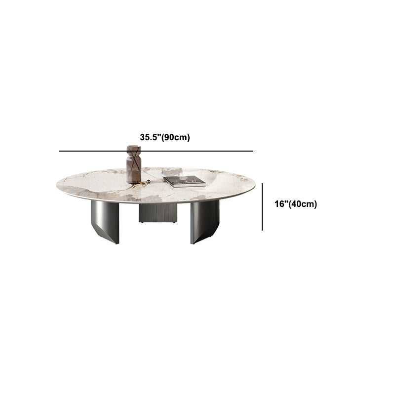 Slate Round Coffee Table Minimalist Coffee Table for Living Room