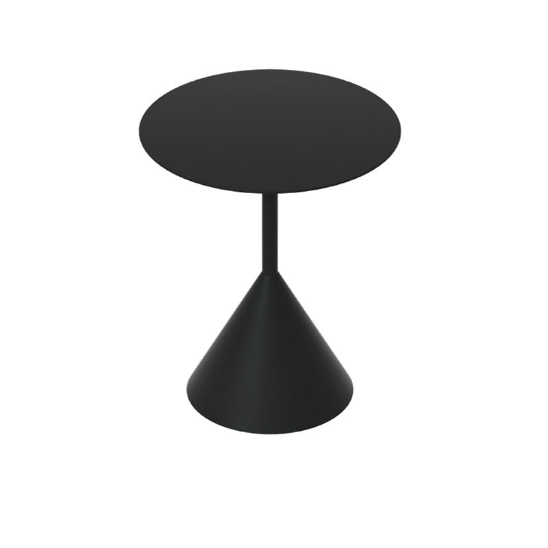 Mid-century Modern Style Round Metal Table with Pedestal Base Coffee Table