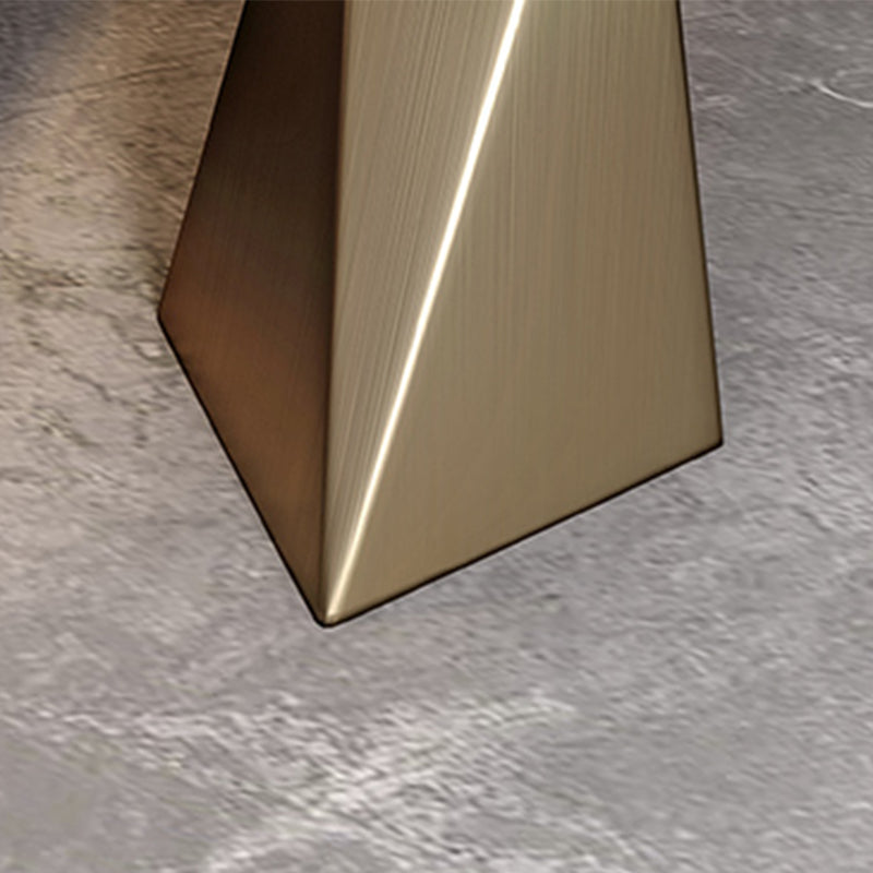 20.5" Tall Modern Slate Top Side Table Steel Pedestal End Table