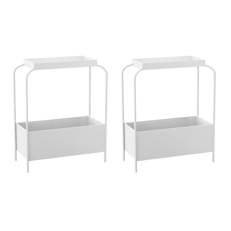 Mid-Century Rectangular Side Table 25.6" Tall 4 Legs End Table