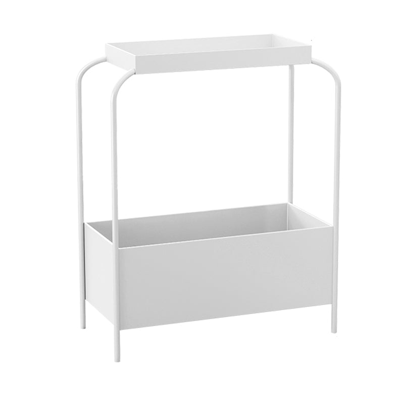 Mid-Century Rectangular Side Table 25.6" Tall 4 Legs End Table