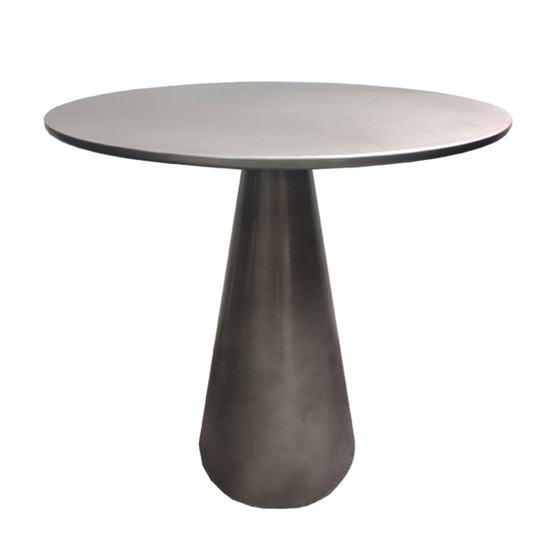 Mid-Century Metal Round Top Side Table 19.6-inch Pedestal End Table