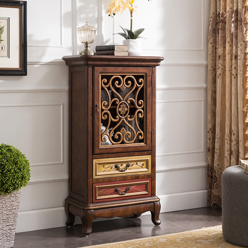 Industrial Accent Cabinet with Drawers and Bracket Legs Side Cabinet