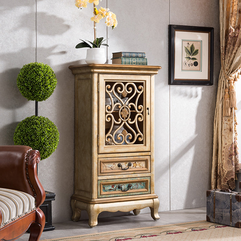 Industrial Accent Cabinet with Drawers and Bracket Legs Side Cabinet