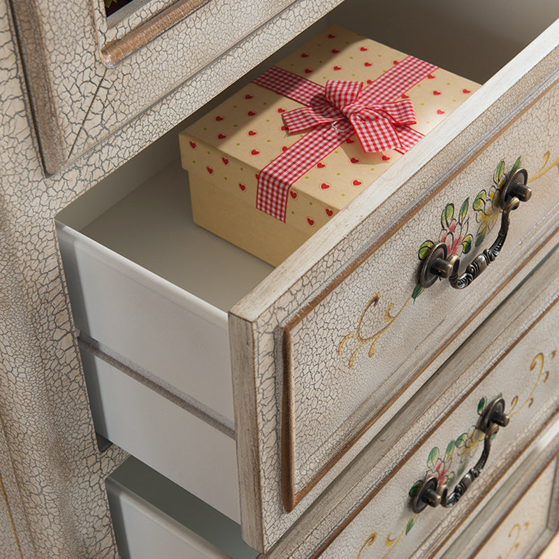 Industrial Accent Cabinet with Drawers and Bracket Legs Side Cabinet
