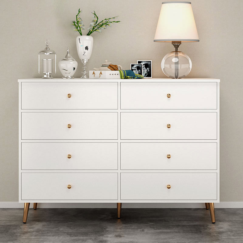 Modern Accent Chest with Straight Legs and Drawers Storage Cabinet