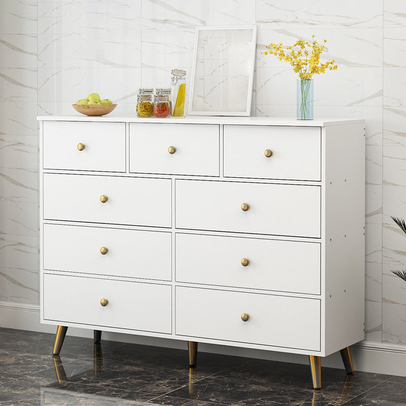 Modern Accent Chest with Straight Legs and Drawers Storage Cabinet