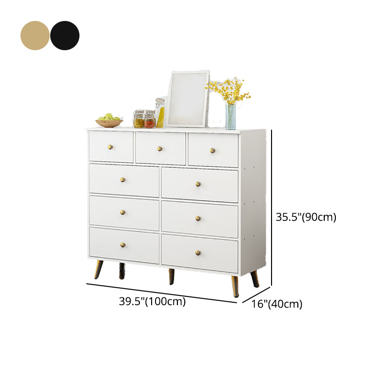 Modern Accent Chest with Straight Legs and Drawers Storage Cabinet
