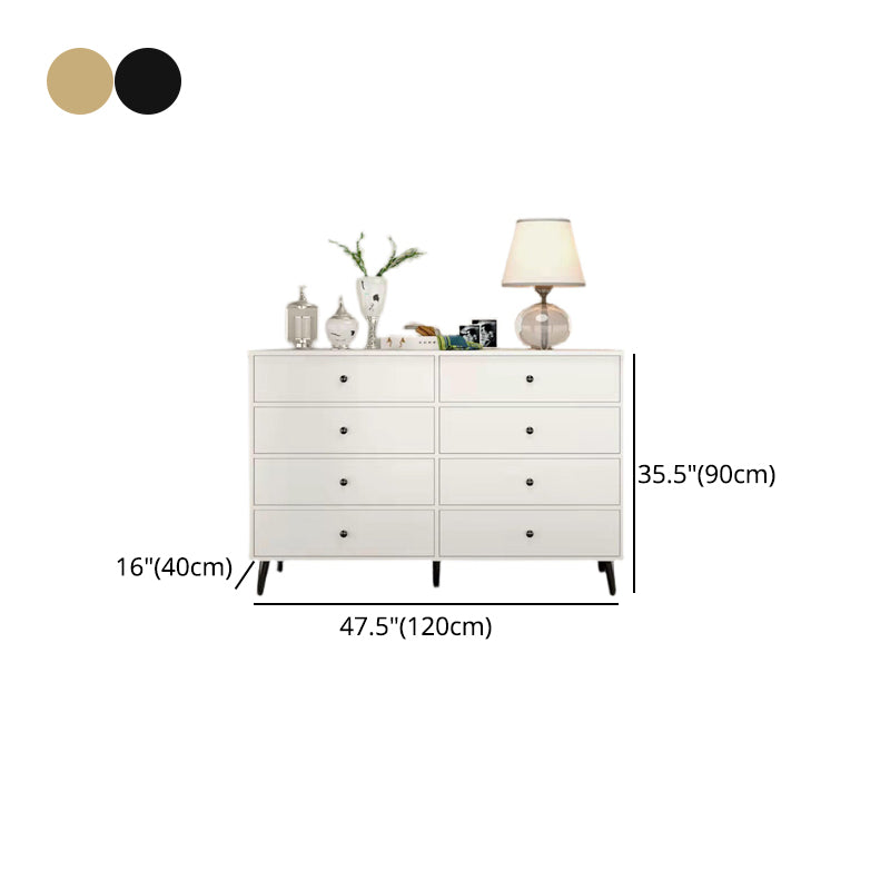 Modern Accent Chest with Straight Legs and Drawers Storage Cabinet