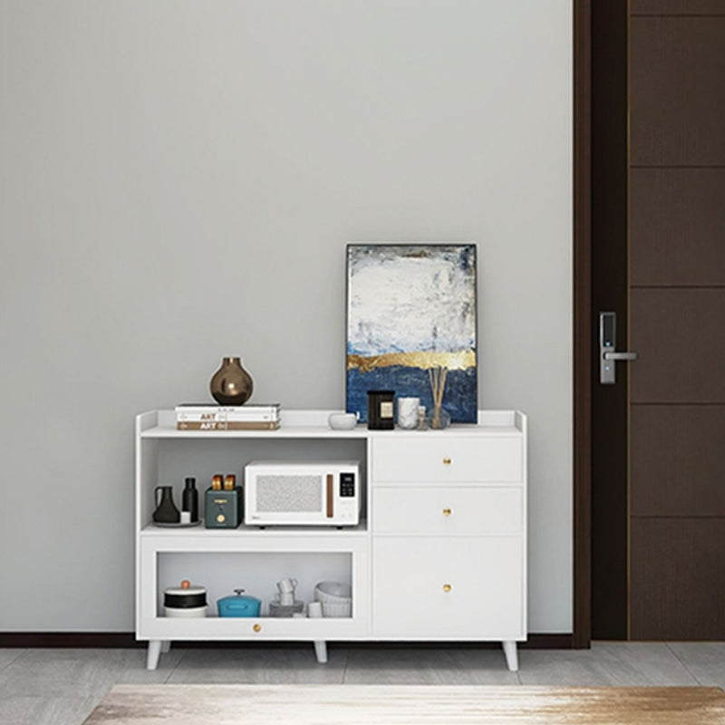 Bracket Legs Accent Cabinet with Drawers and Doors Cabinet for Living Room