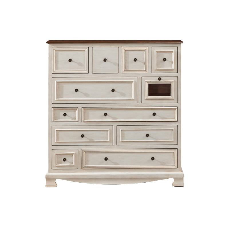 Industrial Wood Accent Chest with Drawers Colorful Accent Cabinet
