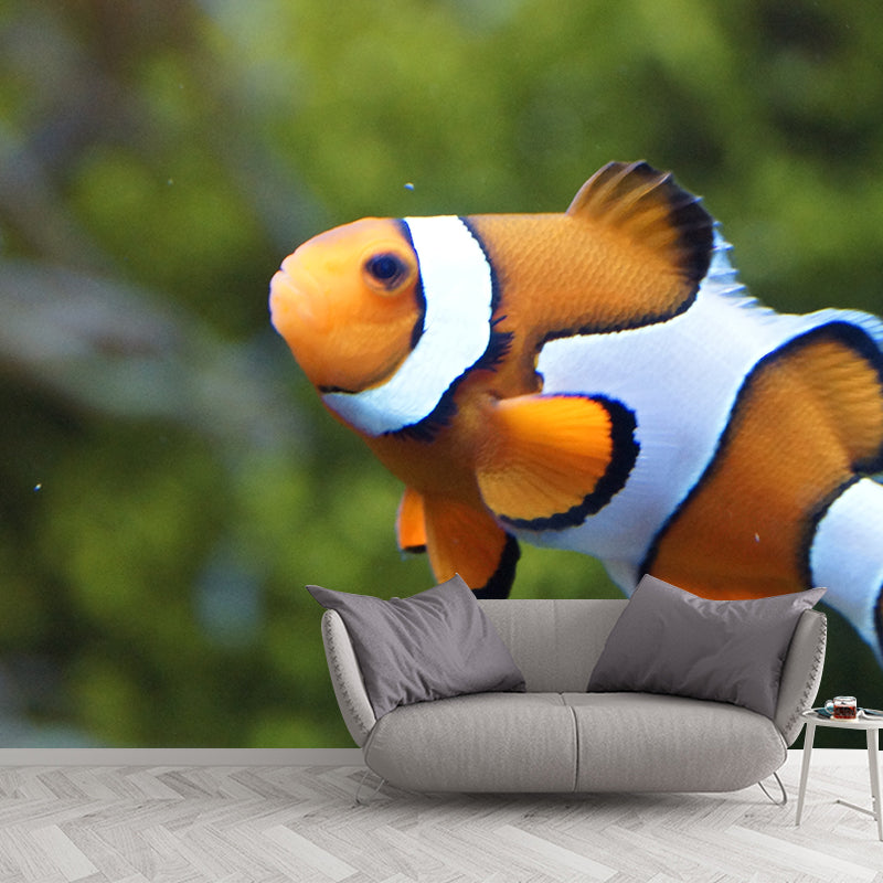 Lifelike Wall Mural Clown Fish Printed Sitting Room Wall Mural