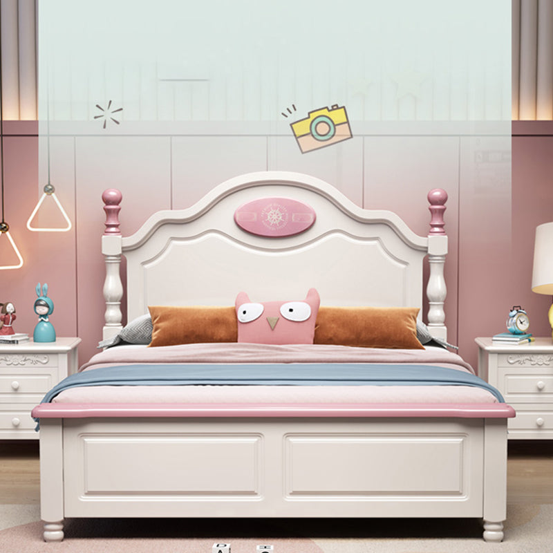 French Country Camel Back Headboard Standard Bed with Legs Bed