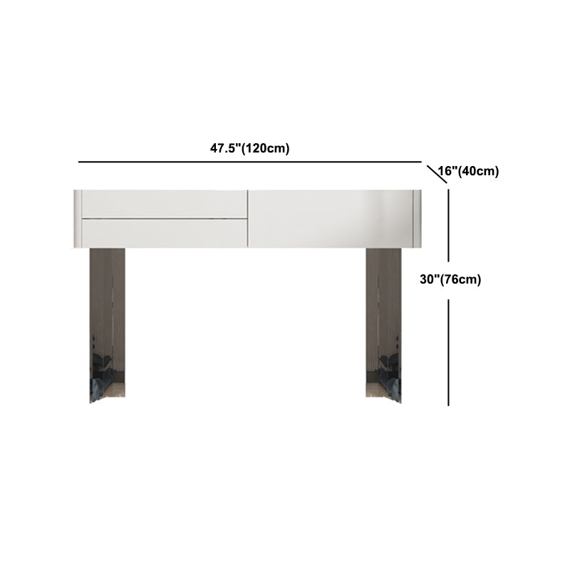 Contemporary Makeup Vanity Desk Slate Top Vanity Dressing Table Set