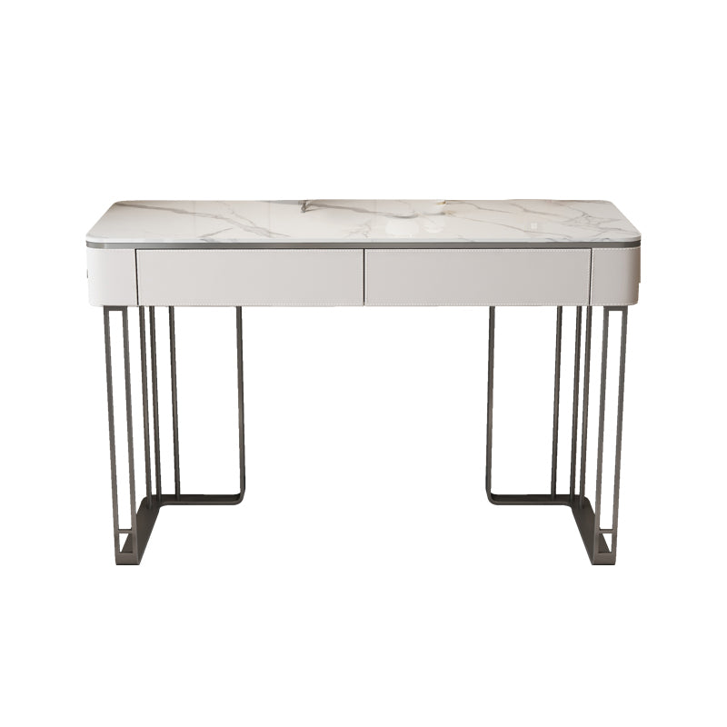 Modern Double Drawers Vanity Dressing Table Slate Makeup Vanity Set