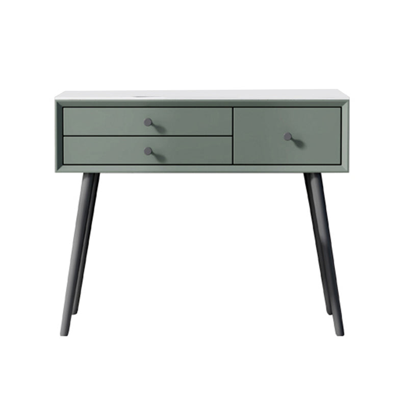 Contemporary Wood Vanity Makeup Table Set 3 Drawer Dressing Table